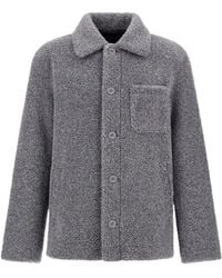 Herno - Teddy-Effect Melange Jacket - Lyst