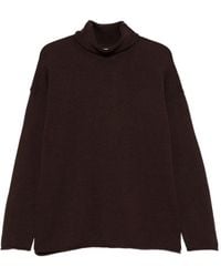 Alpha Studio - Pull À Épaules Tombantes Col Roulé - Lyst