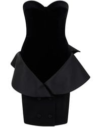 Moschino - Sweetheart-Neck Draped Mini Dress - Lyst
