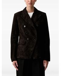 Joop! - Double-Breasted Suede Jacket - Lyst
