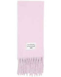 Acne Studios - Bufanda Con Logo Y Flecos - Lyst
