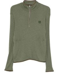 RANRA - Logo-Embroidered Half-Zip Sweatshirt - Lyst