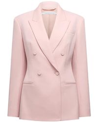 Another Tomorrow - Double-Breasted Tailored Jacket - Lyst