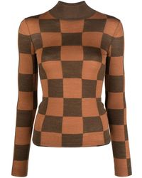 Nanushka - Checkerboard-pattern Knitted Top - Lyst