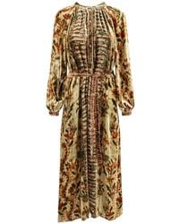 Pierre Louis Mascia - Kanada Belted Ruched-Detail Maxi Dress - Lyst