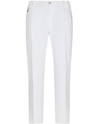 Dolce & Gabbana - Tapered Cotton Trousers - Lyst