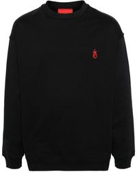 Vision Of Super - Embroidered-logo Cotton Sweatshirt - Lyst