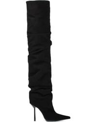 Le Silla - 100Mm Bella Calf-Suede Boots - Lyst