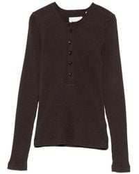 Citizens of Humanity - Drea Waffle-Knit Henley Top - Lyst