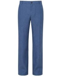 120% Lino - Straight-Leg Trousers - Lyst