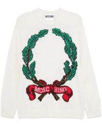 Moschino - Jacquard-Pullover Mit Logo - Lyst