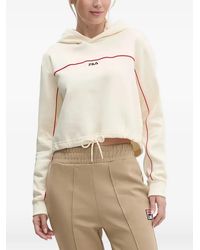 Fila - Logo-Embroidered Drawstring Hoodie - Lyst