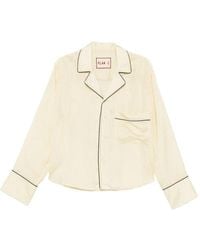 Plan C - Striped Piped-Trim Shirt - Lyst