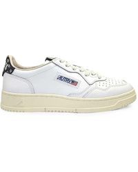 Autry - Medalist Low Hj04 Leather/Printed Suede/Logo/Lavagna - Lyst