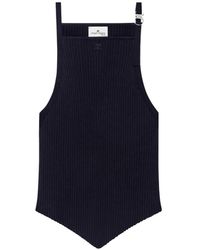 Courreges - Buckle-Detail Rib-Knit Top - Lyst