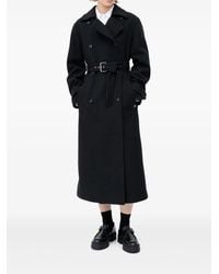 HUGO - Belted Double-Breasted Coat - Lyst