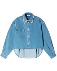 Sandro - Camisa Con Apliques En El Cuello - Lyst