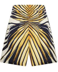 Roberto Cavalli - Shorts mit Ray of Gold-Print - Lyst
