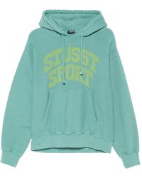 Stussy - Logo-Print Drawstring Hoodie - Lyst