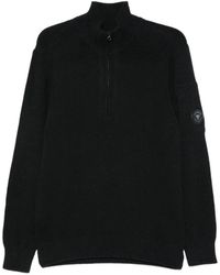 C.P. Company - Quarter-Zip Lens-Detail Sweater - Lyst