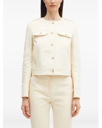 KENZO - Chaqueta De Algodón Sin Cuello - Lyst