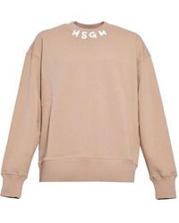 MSGM - Logo-Print Sweatshirt - Lyst