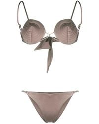 Noire Swimwear - Tonal-Stitch Detail Bikini Set - Lyst
