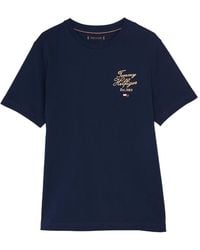 Tommy Hilfiger - 1985 Collection Script Logo-Embroidered T-Shirt - Lyst