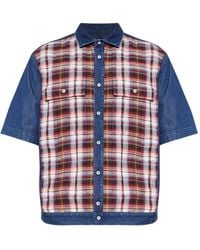 DSquared² - Geruit Denim Overhemd - Lyst