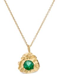 Elhanati - 18kt Yellow Gold L'amore Emerald Necklace - Lyst