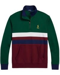 Polo Ralph Lauren - Sweat Colour Block À Col Montant Zippé - Lyst
