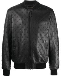 Philipp Plein - Bomberjacke Aus Leder - Lyst