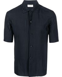 Saint Laurent - Striped Short-sleeve Shirt - Lyst