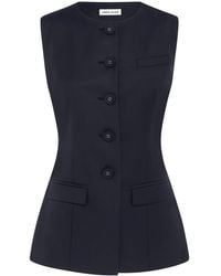 Anna Quan - Bailey Waistcoat-Style Wool Top - Lyst