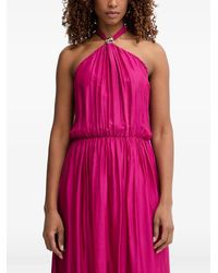 Haveone - Embellished Halterneck Maxi Dress - Lyst
