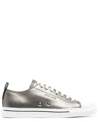 Roberto Cavalli - Metallic Leather Sneakers - Lyst
