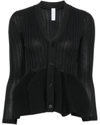 CFCL - Pottery Ribbed Peplum Cardigan - Lyst