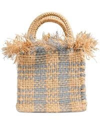 PAMELA MUNSON - Mini Check Mate Woven Tote Bag - Lyst