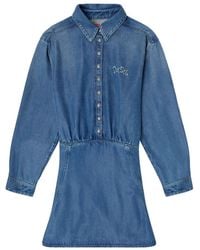 DIESEL - Vestido Corto De-Drevia-S Con Botones - Lyst
