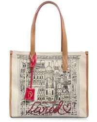 Lancel - Graphic-Print Canvas Tote Bag - Lyst