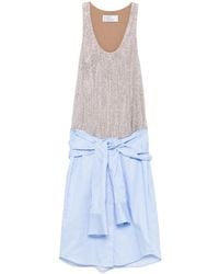 GIUSEPPE DI MORABITO - Rhinestone-Embellished Mini Dress - Lyst