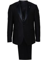 Tagliatore - Dreiteiliger Anzug mit Brosche - Lyst