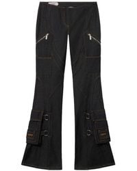 Off-White c/o Virgil Abloh - Denim Pocket Belt Flare Trousers - Lyst