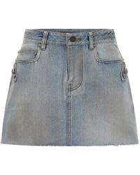 Balenciaga - City Raw-Cut Mini Skirt - Lyst