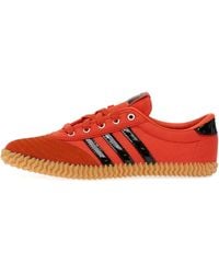 adidas - Volley Plimsole Three-Stripe Sneakers - Lyst