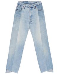 Vetements - Panel Raw-Edge Jeans - Lyst