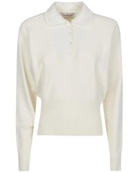 ERMANNO FIRENZE - Lace-Collar Polo Top - Lyst