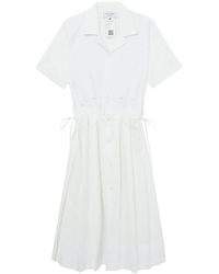 Marine Serre - Embroidered Cotton Midi Dress - Lyst