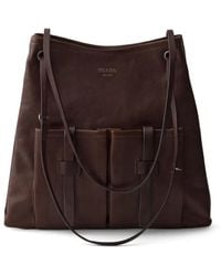 Prada - Große Route Ledertasche - Lyst
