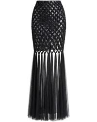 Gemy Maalouf - Sequin-Embellished Crochet-Tulle Skirt - Lyst